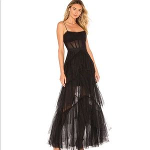 BCBGMaxazria Tulle Corset Gown